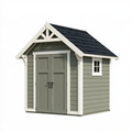 Abri de jardin 200 x 150 x 210 cm en bois gris vert avec toit incliné