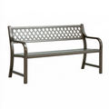 Banc de jardin 150 x 62 x 89 cm en métal brun style classique extérieur